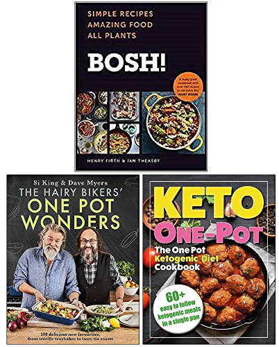 Bosh Simple Recipes [Hardcover], The Hairy Bikers One Pot Wonders [Hardcover], The One Pot Ketogenic Diet Cookbook 3 Books Collection Set