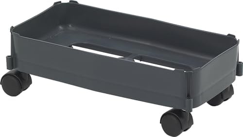 Graf Fahrwagen Mehrzweck-Behälter 60 Liter dunkelgrau Harte Rollen | für weiche Böden