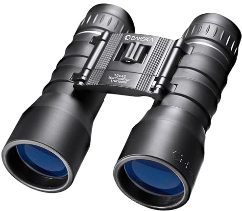 BARSKA 10x42 Lucid View Compact Binoculars, Black