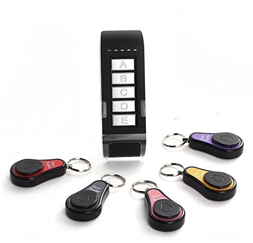 BW 5 in 1 Wireless Lost Key Finder Locator Find Locater Alarm Keychain, Wireless Key Finder Set - 1 Transmitter, 5 Receiver