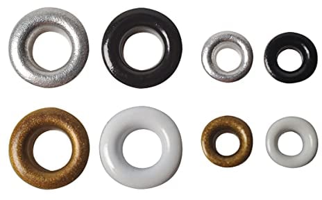 Fiskars Ösen in 2 verschiedenen Größen, Ø 3,2 mm & 4,8 mm, Rund, 120 Stück, Bunt, 1004719