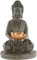 Lunartec Buddha Lampe Outdoor: Solar-LED Deko Lampe Buddha für Garten & Terrasse, 28 cm (mit LED Licht, mit Solarlicht, Solarleuchten)