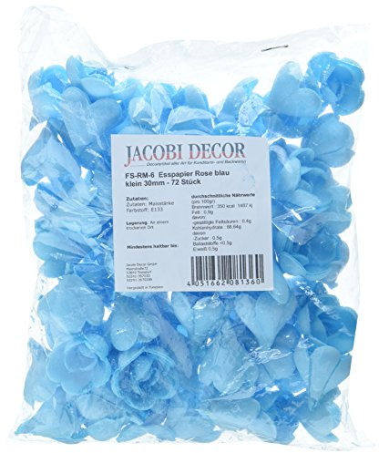 Cake Company Rose klein blau 30 mm 72 Stück 1er Pack (1 x 33 g)