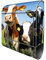 banjado® Design Briefkasten mit Kühe 38,5x46,5x13cm & 2 Schlüssel - Briefkasten Stahl Silber mit Zeitungsfach pulverbeschichtet - Postkasten A4 Einwurf inkl. Montagematerial