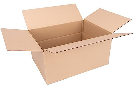 verpacking Faltkartons 400 x 300 x 200 mm Braun (Außenmaß 405 x 305 x 210 mm) variable Höhe bei 110 mm KK 90 1-wellig Versandkarton DHL Päckchen DPD GLS Hermes Päckchen Kartons (75 Stück)