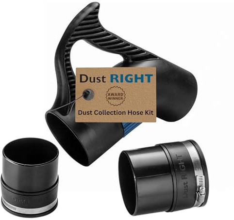 Dust Right Dust Collector Accessories Kit Includes Quick Change Floor Sweep, Quick Change Handle, Extension Wand, & Removable Grate - Dust Collection & Air Filtration (Quick-Change Tool Set)