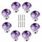 FBSHOP(TM) 30MM 8pcs Purple Crystal Acrylic Glass Diamond Cut Door Knob Cupboard Drawer Pull Handle/Great for Cupboard, Kitchen and Bathroom Cabinets, Shutters,Wardrobe