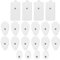 LiteTour 20 Pieces TENS Unit Replacement Pads TENS Electrodes with 3.5mm Snap - Self-Adhesive Pads in Small Medium Large Sizes for Targeting Multiple Body Areas - Compatible with Most TENS Devices