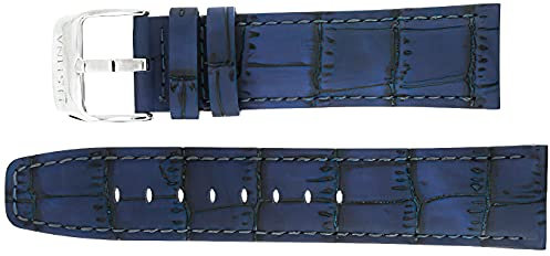 Festina Bracelet de montre de rechange en cuir - Aspect bracelet d'aviateur - 23 mm - Bleu - F16573/7 F16573, bleu, 23 Millimeter, Bracelet