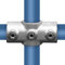 Klemp - Kreuz-Verbinder, Rohrverbinder, 90-Grad, Kreuz-Stück, Temperguss galvanisiert, feuerverzinkt, inkl. Schrauben Typ 22D - 42,4 mm / 1 ¼