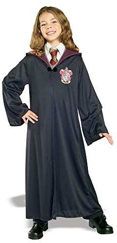 RUBIE'S Harry Potter Officiel - Robe Gryffondor - Déguisement Enfant - Taille M - 5-6 ans - Costume Robe Noire à Capuche - Pour Halloween, Carnaval - Idée Cadeau de Noël