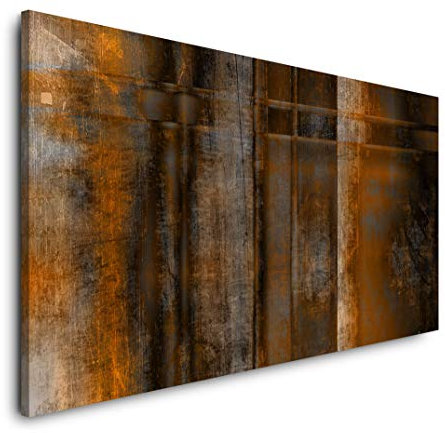 Rostig 120x 60cm Panorama Leinwand Bild XXL Format Wandbilder Wohnzimmer Wohnung Deko Kunstdrucke