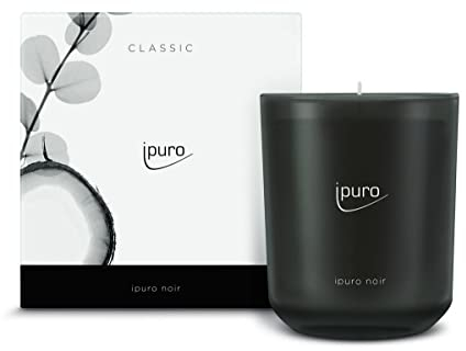 ipuro - dekorative ipuro noir Duftkerze - minimalistische Duftkerzen im Glas 270 g - intensive Duftkerzen mit orientalischem & geheimnisvollem Duft für ein puristisches Dufterlebnis