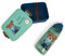 Rice Kinder SET Lunchbox mit Einteilung und Trinkflasche 500ml mit Tiermuster Blau