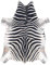 rugsx Teppich künstliches Rindsleder, Zebra, weiß schwarz Leder 180x220 cm
