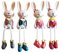 PRETYZOOM Hase Figuren Kantensitzer Osterhase Figuren Harz Osterhäschen Skulptur 4pcs Desktop Schreibtisch Fensterbank Bücherregal Ornamente Ostern Festival Party Dekoration Geschenk