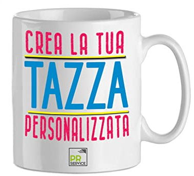 PRS - Tazza MUG Personalizzata con foto, personalizzabile con Immagine,il tuo Logo, Certificata per uso Alimentare Idea Regalo,ideale per colazione