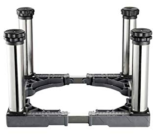 Base Regolabile per Frigorifero Lavatrice Capacità Di Carico 400 Kg Supporto Alzatina per Asciugatrice Regolabileda Lunghezza/Larghezza 40-65cm Piedistallo Lavastoviglie Stent