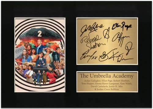 Zulu Image The Umbrella Academy Autograph Cast Signed Autograph A4 Printed Photo Reproduction Print Picture Display No47, Black