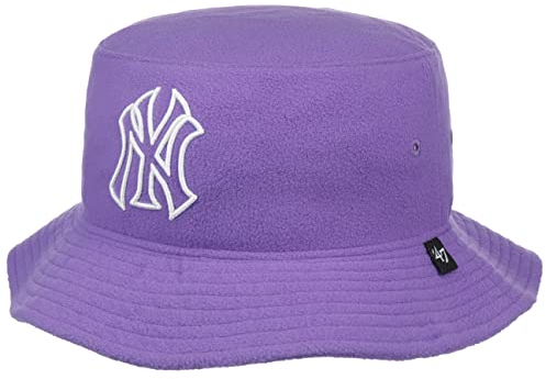 47 Brand Yankees Fleece Bucket Stoffhut Fischerhut Anglerhut Fleecehut Clubhut Musikerhut (One Size - lila)