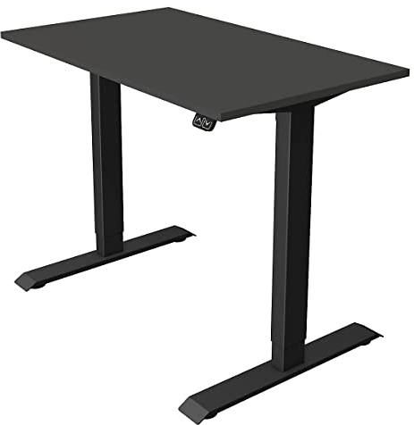 Certeo Schreibtisch Move.1 | Elektrisch höhenverstellbar | Gestell Anthrazit | HxBxT 740-1230 x 1000 x 600 mm | anthrazit | Sitz- und Stehtisch Bürotisch Arbeitstisch