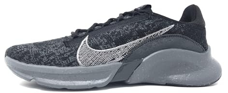 Nike Men's Training Shoes Superrep Go 3 Next Nature Flyknit, Black/Anthracite-Iron Grey, DH3394-001, 40.5 EU