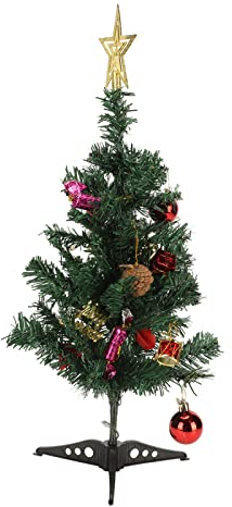 19,7-Zoll-Tisch-Weihnachtsbaum-Mini-künstlicher Geschmückter Weihnachtsbaum-Set mit LED-Licht
