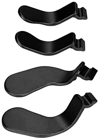 Game Controller Paddle 4 teiliges Set, Edelstahl Paddles Ersatzteile Thumbsticks Kit Ersatzmetall Gamepad Swap Joysticks Einschließlich Trigger für One Elite Serie 2 Modell 1797 (Schwarz)