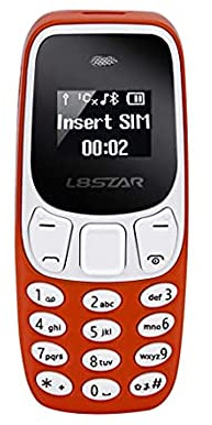 JJA BROS 2020 L8star BM10 Worlds Smallest Phone 2 in 1 Mini Phone Unlocked GSM with Hands Free Bluetooth Dialer Bluetooth Headphone Dual SIM Card GSM (Red)