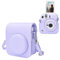 MUZIRI KINOKOO Protective Case for Fuji Instax Mini 12, Premium PU Leather Fuji Mini 12 Carrying Case with Adjustable Shoulder Strap - Lilac Purple