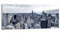 DEQORI Glasbild Acrylglas | Motiv Blaue Skyline New York | horizontal einteilig 125x50 cm | schöne Dekoration | Wandbild für Wohnzimmer, Schlafzimmer, Flur & Küche | moderne Wanddeko