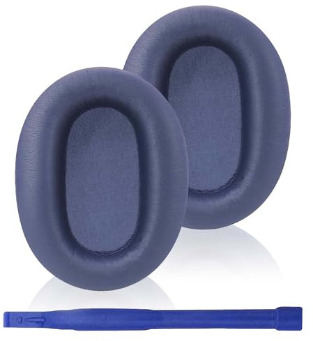 Adhiper WH-CH710N Ohrpolster kompatibel mit Sony WH-CH700N, WH-CH710N, WH-CH720N Kopfhörern, Ersatz-Ohrpolster mit weichem Protein-Leder und Memory-Schaum, Blau