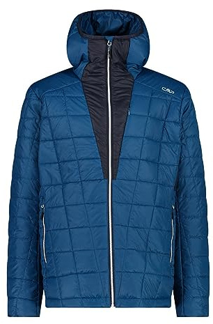 CMP M Jacket Fix Hood Polyester 20d Blau - PrimaLoft Warme ultraleichte Herren PrimaLoft Isolationsjacke, Größe 52 - F