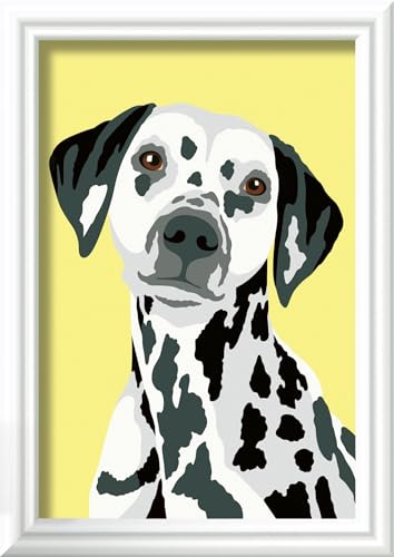 Ravensburger CreArt Niedlicher Hund - Malen nach Zahlen ab 7 Jahre | Malset mit Rahmen, Pinsel und Acrylfarben, Geschenk für Mädchen und Jungen