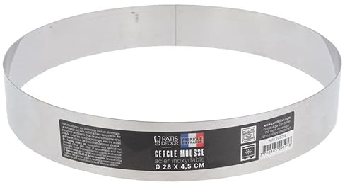 Cercle à mousse inox H 4,5 cm Ø 28 cm