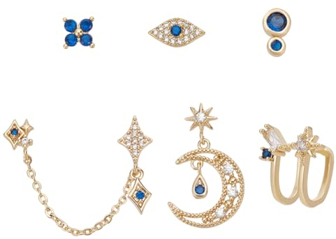 ANATTASOUL Gold-Ohrringe, Zierliche Ohrring-Sets Für Mehrere Piercings, Mini-Huggie-Ohrringe Mit Asymmetrischen Knorpel-Ohrsteckern, Statement-Ohrringe Für Frauen An Weihnachten, Valentinstag