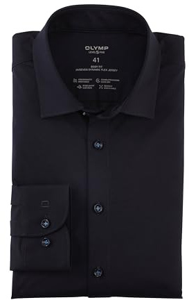 OLYMP Herren Oberhemd Langarm Level Five 24/Seven,Single Jersey,Body fit,New York Kent