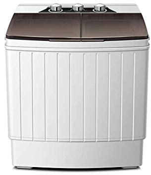 WolFum Washing Machine-Portable Compact Mini Twin Tub Washing Machine with Spin Dryer, 550 * 365 * 622mm