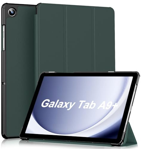 aoub Samsung Galaxy Tab A9+ Hülle 11 Zoll 2023 (SM-X210/X215/X216) - Ultradünne Stabile Schutzhülle Mit Auto Wachen/Schlafen, Grün