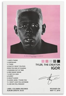 MOOWI Tyler, The Creator-Poster, Igor-Albumcover-Poster für Schlafzimmer, ästhetische Leinwandkunst, Wanddekoration, 30 x 45 cm