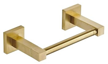 LSWYYP Toilet Paper Holder,Stainless Steel Double Post Pivoting Toilet Paper Holder,Adjustable Change The Rolls Tissue Holder for Bathroom,Brushed Gold