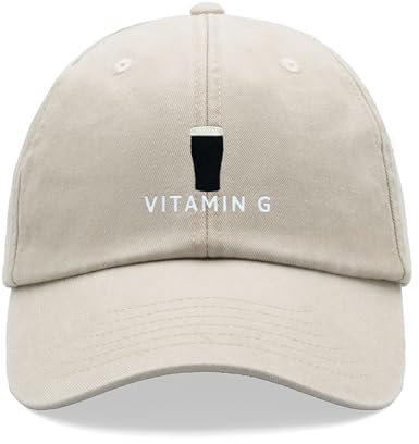 Vitamin G Baseballkappe Vintage Washed Unisex Dad Hat Verstellbar Bier Stout Trinker Pint, stone, Einheitsgröße