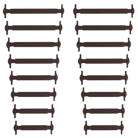 Yusimu No Tie Lacets Élastiques Imperméables en Silicone – Sans Nœud pour Enfants et Adultes, Compatible avec Chaussures de Sport, Sneakers, Bottes - Marron