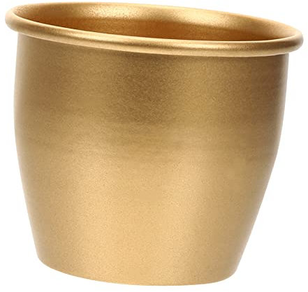 KITANDOVE Maceta De Metal Dorada para Plantas Suculentas Contenedor Decorativo Interior y Exterior para Jardines y Proyectos De Decoración Casa