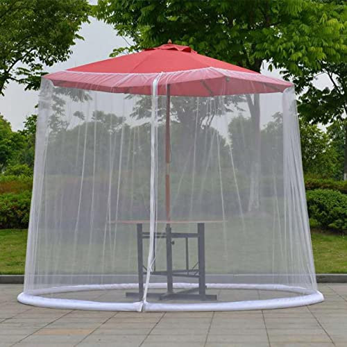 Sombrilla de jardín al aire libre con cubierta mosquitera, sombrilla de mesa de camping, cubierta antiinsectos, protección antimosquitos (negro)