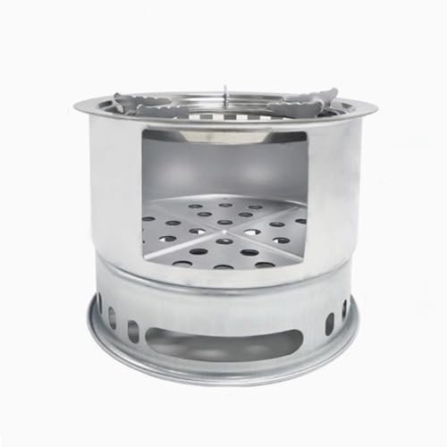 Poêle à Bois en Acier Galvanisé, Poêle à Bois Portable pour Camping en Plein air, Poêle de Chauffage Pouvant Utiliser Une Variété de Combustibles