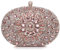 AJVANI Diamante embellished oval prom clutch bag