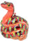 Krebs Glas Lauscha - Weihnachtsdekoration/Christbaumschmuck aus Glas - Schlange - Größe: ca. 9 cm