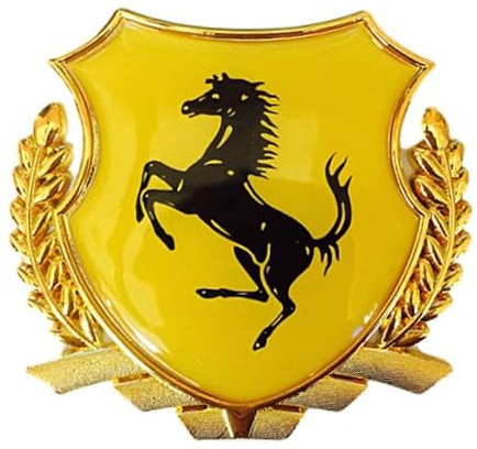 LWWNNFC Auto Logo Emblem Badge für Ferrari, Auto Body Frontklappe Kofferraum Logo Aufkleber Abzeichen Dekoratives Zubehör,Left