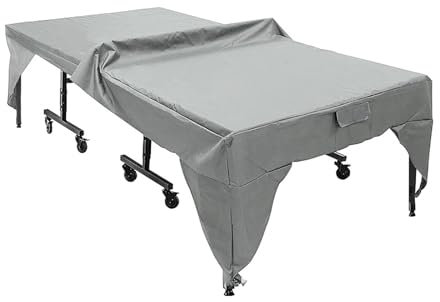 Generisch Tischtennistisch Abdeckung, Abdeckung Tischtennisplatte Wasserdicht für Outdoor und Indoor, Abdeckplane Tischtennisplatte, Staubdicht Abdeckung für Tischtennisplatte(Silver)